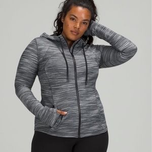 Lululemon Athletica Hooded Define Nulu Jacket Heathered black/black/white